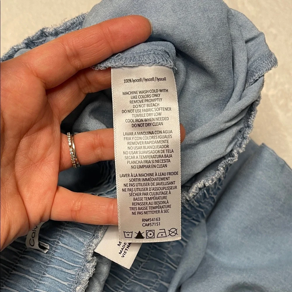 Calvin Klein Light Wash Wide Leg Pants - Picture 7 of 8